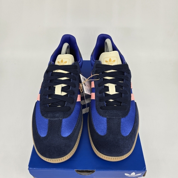 New adidas Samba OG 'Lucid Blue Night Indigo Satin' Women's Shoes Size 7 - Picture 2 of 8